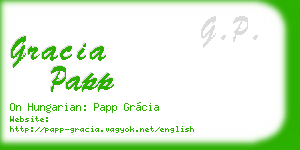gracia papp business card
